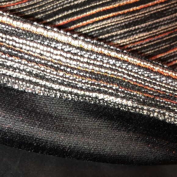 LOFT 10 Horizontal Stripes Multicolored Tweed Mini Skirt with Fringe Inset - Picture 4 of 12